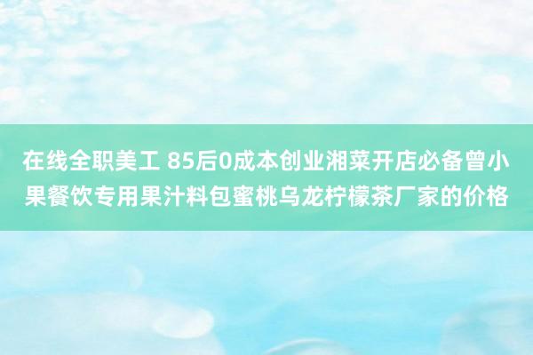 在线全职美工 85后0成本创业湘菜开店必备曾小果餐饮专用果汁料包蜜桃乌龙柠檬茶厂家的价格